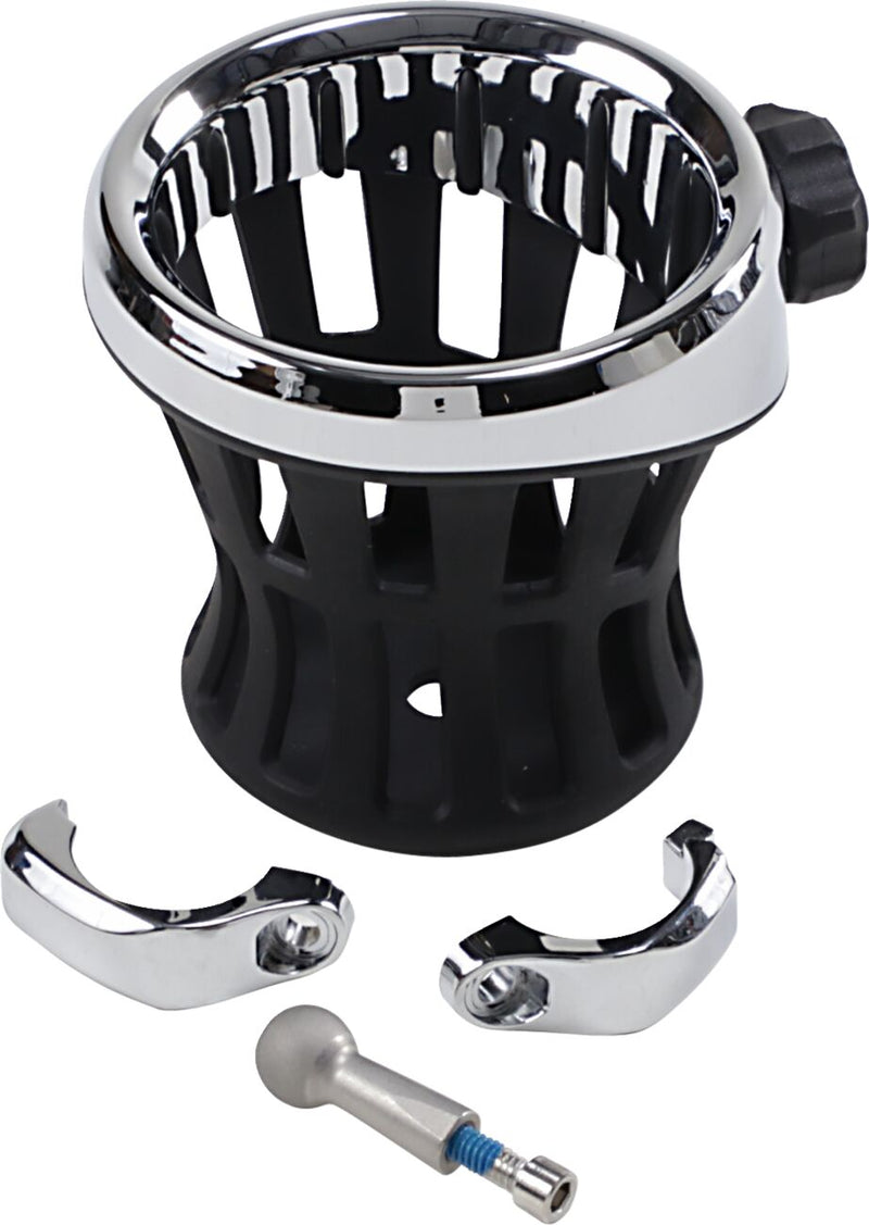 Drink Holder Black / Chrome - 31.8 MM