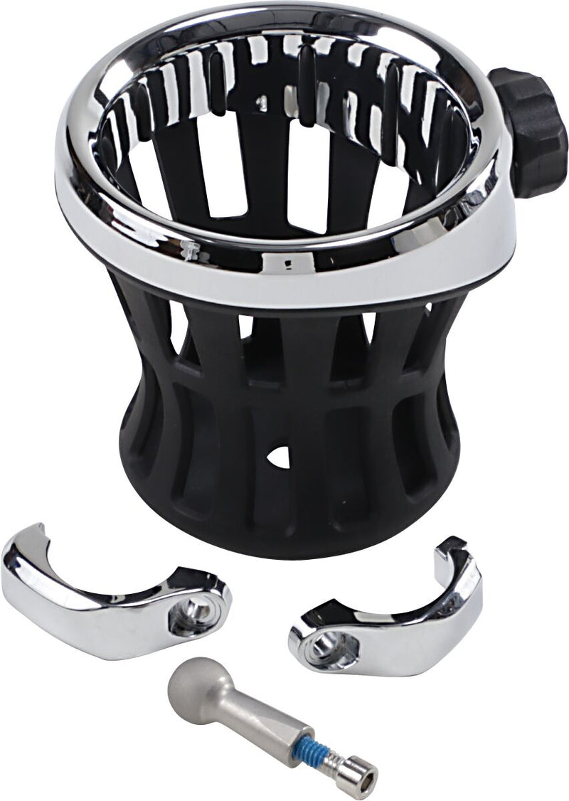 Drink Holder Black / Chrome - 31.8 MM