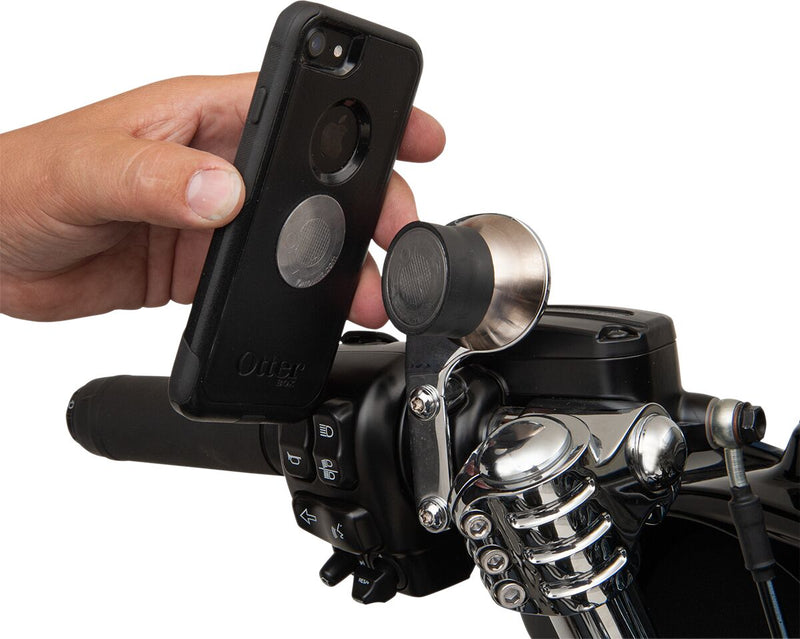 iOmounts Device Mount Silver For Harley Davidson FLD 1690 ABS 2012-2016