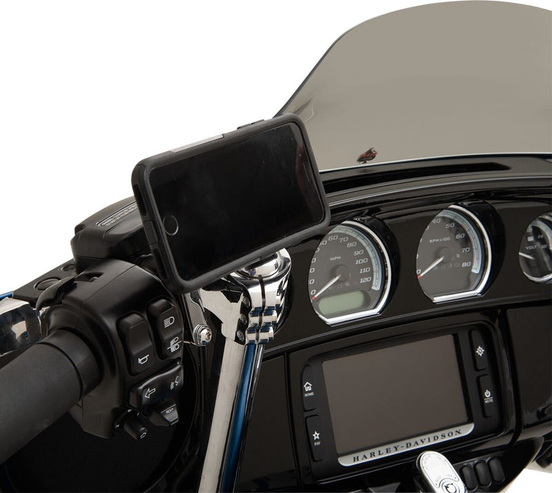 iOmounts Device Mount Silver For Harley Davidson FLD 1690 ABS 2012-2016