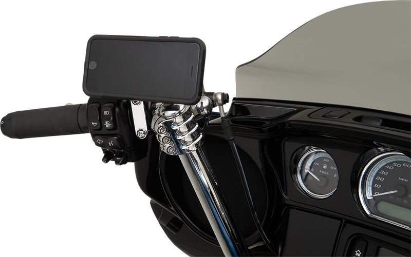 iOmounts Device Mount Silver For Harley Davidson FLD 1690 ABS 2012-2016