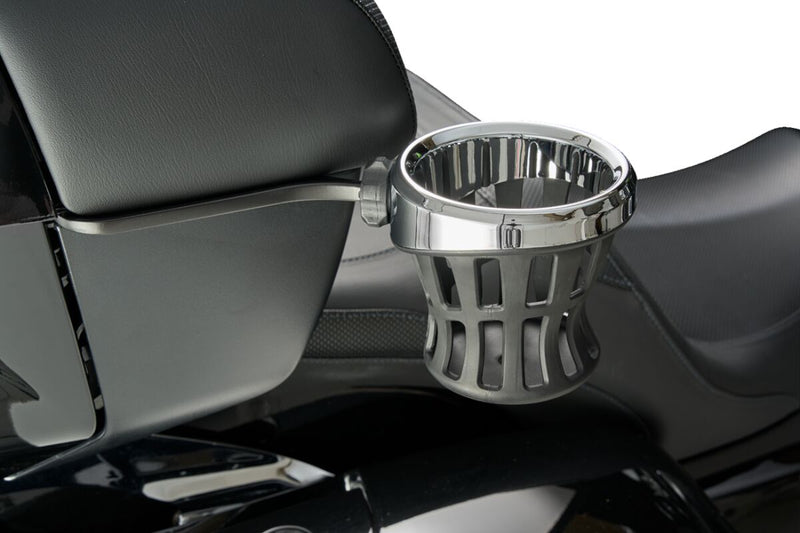 Passenger Drink Holder Mount Black / Powder-Coated For Indian CHALLENGER 108 ABS 2020-2024