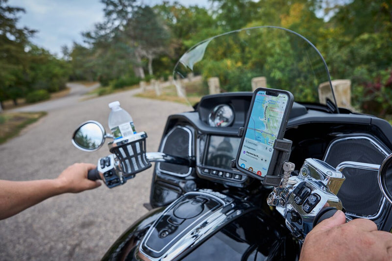 Passenger Drink Holder Mount Black / Powder-Coated For Indian CHALLENGER 108 ABS 2020-2024