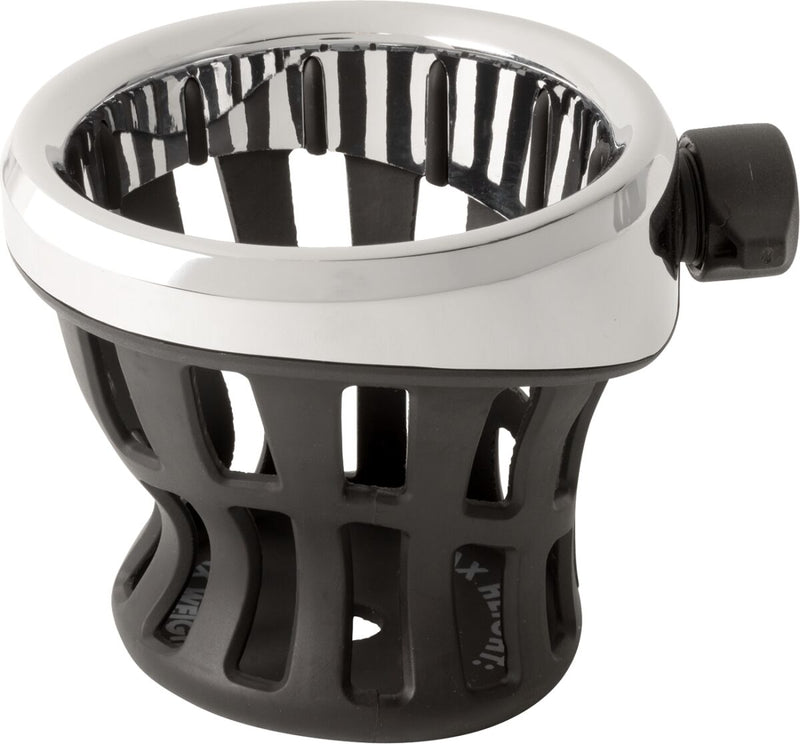 Gen 2 Drink Holder Black / Chrome For Harley Davidson FLHR 1340 1996-1998 - Universal