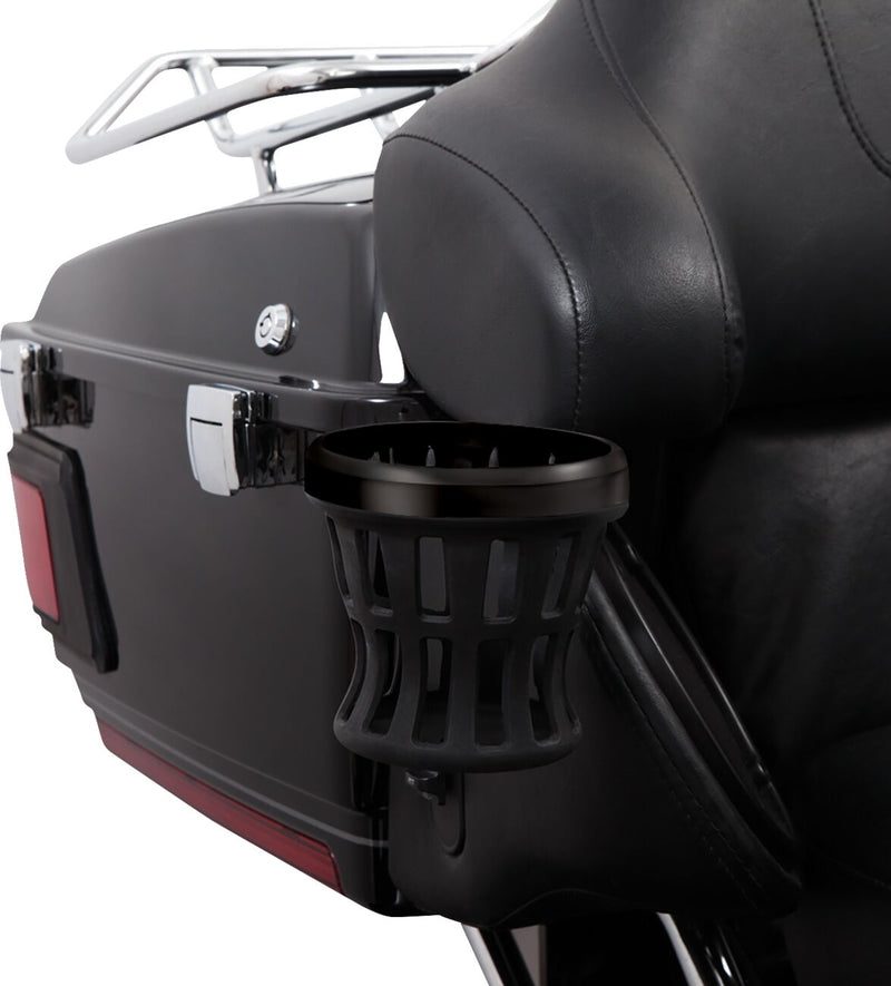 Gen 2 Drink Holder Black / Polished For Harley Davidson FLHR 1340 1996-1998 - Universal