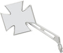 Maltese Cross Mirror Chrome / Silver 20-34864A - M10 X 1.25