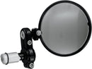 Folding Bar End Mirror Anodized / Black - 22 MM
