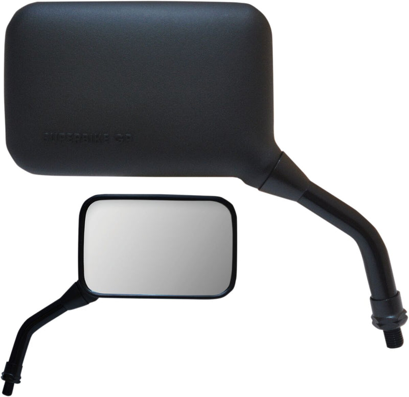 AX Short Stem Mirror Right For Yamaha Reverse Thread Black - M10 x 1.25