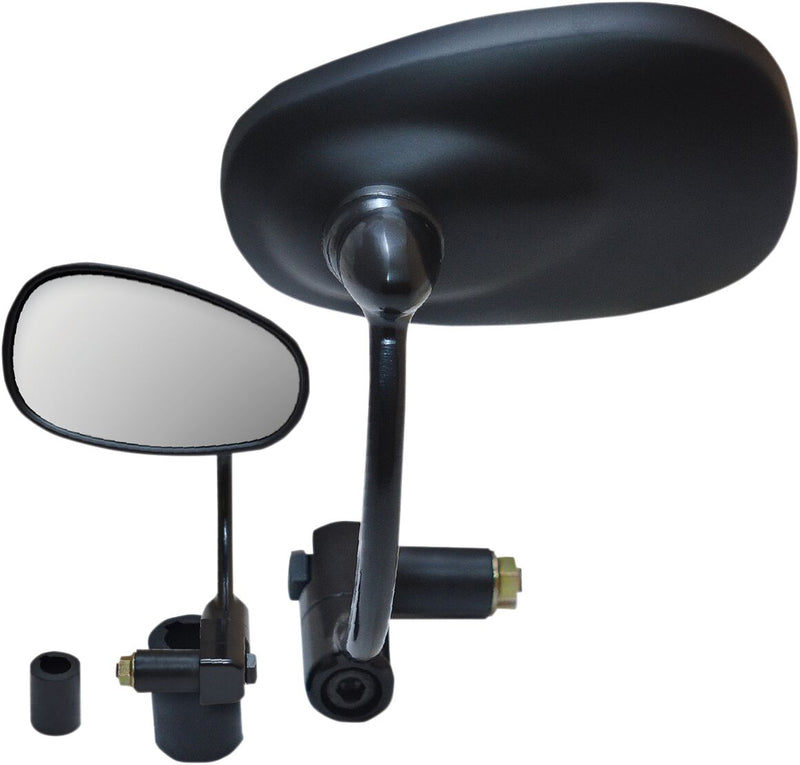 Mirror 7/8" Bar End Oval Black
