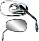 Classic American-Style Mini Oval Mirror Chrome - M10 x 1.25