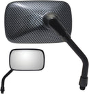 Mini Rectangular Mirror Black / Carbon Fiber - M10 x 1.25