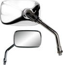 Mini Rectangular Universal Mirror Chrome - M10 x 1.25