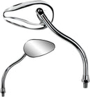X-Treme Mini Teardrop Mirror Silver - M10 x 1.25