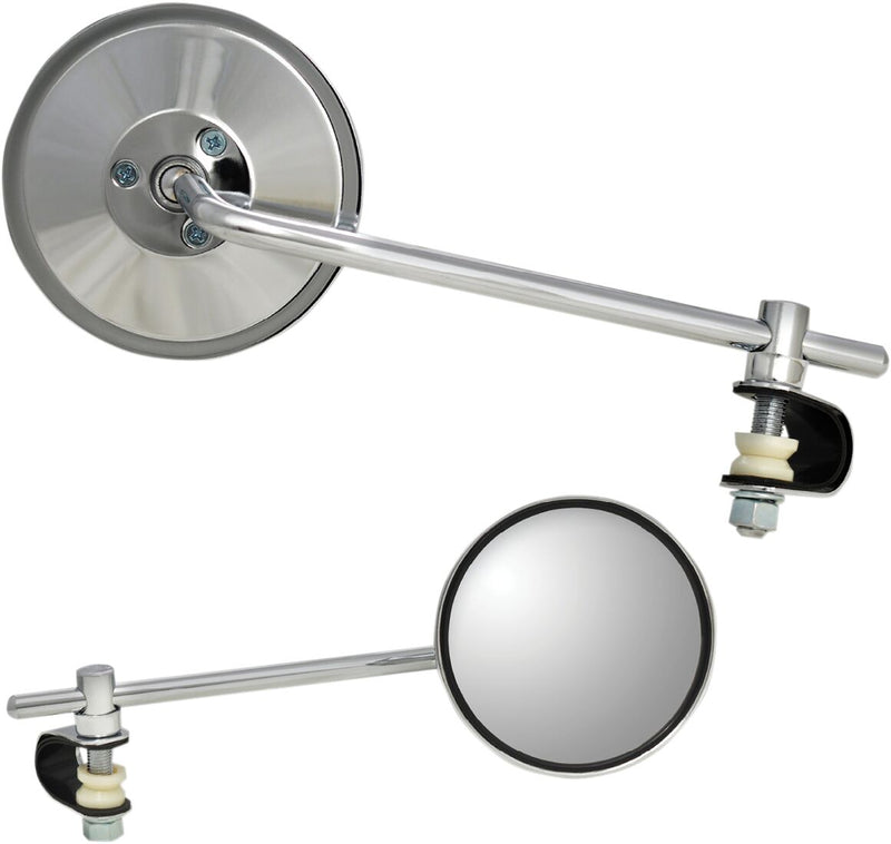 Universal Clamp-On Mirror Silver - M10 x 1.25