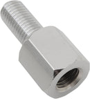 Universal Mirror Riser Chrome / Silver - M10 X 1.25 Female| M10 X 1.25 Male