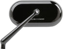 Forged Oval Left Hand Mirror Anodized / Black