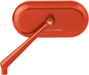 Oval Left Hand Mirror Anodized / Orange
