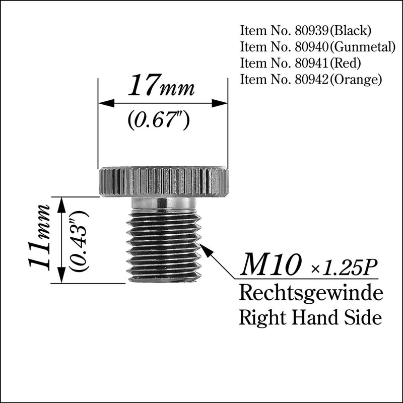 Mirror Plug Bolt Black | 06410314