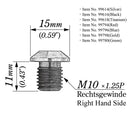 Mirror Plug Bolt Silver | 06410330