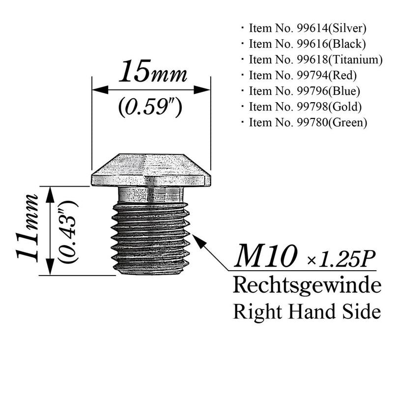 Mirror Plug Bolt Grey | 06410334