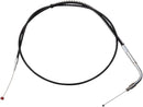 Black Vinyl Throttle/Idle Cable Black For Harley Davidson FLD 1690 2012-2013 - +15.2 CM