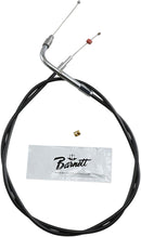 Black Vinyl Throttle/Idle Cable Black For Harley Davidson FLSTC 1584 2010-2011 - +15.2 CM