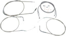 Stainless Handlebar Cable/Line Kit Clear-Coated / Silver For Kawasaki VN 2000 2004-2010 - 38 CM - 43 CM