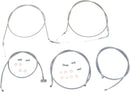 Stainless Handlebar Cable/Line Kit Clear-Coated / Silver For Yamaha XV 1900 2006-2007 - 38 CM - 43 CM