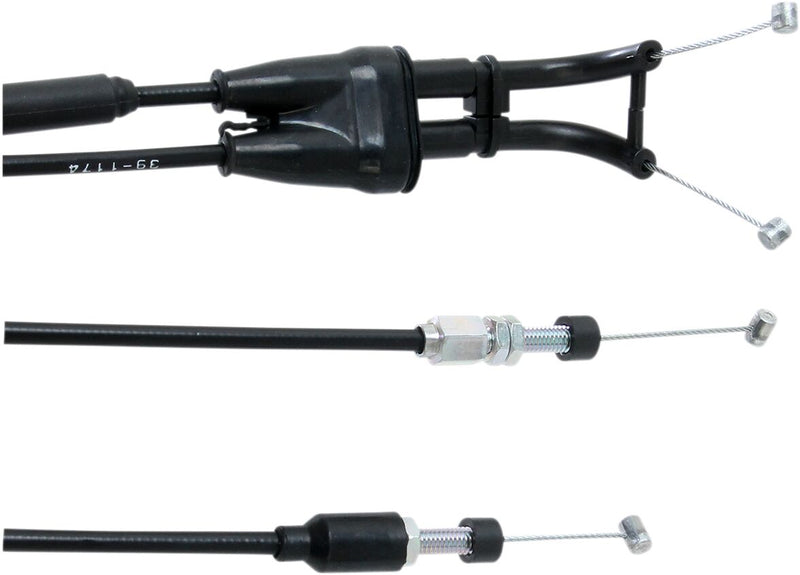 Black Vinyl Throttle Cable Black / Flat For Yamaha TT 350 1986-1987