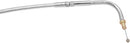 Polished Stainless Steel Braided Throttle/Idle Cable Silver For Harley Davidson FLD 1690 - 76 CM