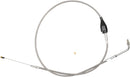 Stainless Braided Handlebar Idle Cable Silver For Harley Davidson FLHRS 1450 - Standard