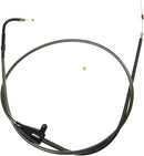 Black Pearl™ Braided Throttle/Idle Cable Black For Harley Davidson FLHR 1450 - 119 CM