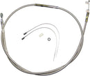 High-Efficiency Polished Stainless Clutch Cable Polished For Harley Davidson FLHR 1584 - 174.5 CM
