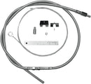 BYO™ Build Your Own™ Clutch Cable Kit Clear-Coated / Silver For Harley Davidson FLHR 1340 ABS - 203 CM