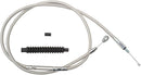 Stainless Steel Braided Clutch Cable Polished For Harley Davidson FLHRS 1584 - 45.5 CM - 51 CM