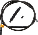 Midnight Braided Clutch Cable  Black For Harley Davidson FLHR 1584 - 185 CM - 45.5 CM - 51 CM