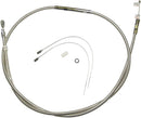 High-Efficiency Polished Stainless Clutch Cable Polished For Harley Davidson FLD 1690 - 179.5 CM
