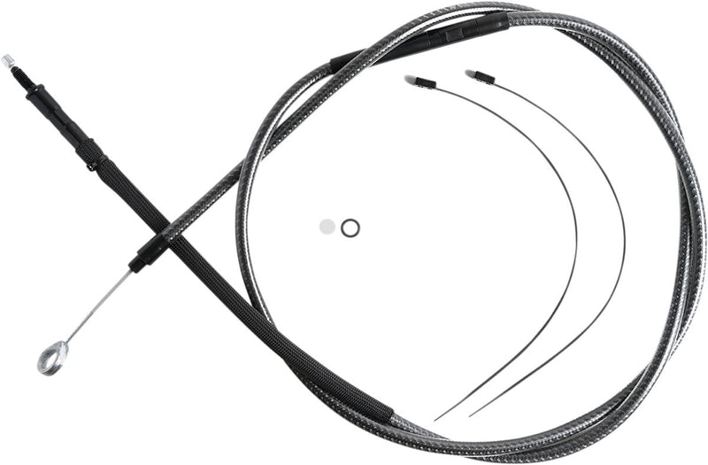 High-Efficiency Polished KARBONFIBR Clutch Cable Carbon Fiber / Silver For Harley Davidson FLD 1690 - 189.5 CM