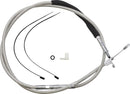 High-Efficiency Polished Stainless Clutch Cable Polished For Harley Davidson FLHR 1584 - 172 CM