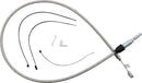 Polished Stainless Quick Connect Upper Clutch Cable Polished / Silver For Harley Davidson FLDE 1750 ABS - 106.5 CM