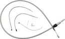 Polished Stainless Quick Connect Upper Clutch Cable Polished / Silver For Harley Davidson FLDE 1750 ABS - 117 CM