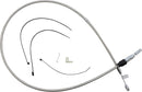 Polished Stainless Quick Connect Upper Clutch Cable Polished / Silver For Harley Davidson FLDE 1750 ABS - 127 CM