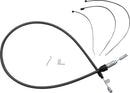 KARBONFIBR Quick Connect Upper Clutch Cable Carbon Fiber / Silver For Harley Davidson FLDE 1750 ABS - 96.5 CM