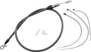 KARBONFIBR Quick Connect Upper Clutch Cable Carbon Fiber / Silver For Harley Davidson FLDE 1750 ABS - 101.5 CM