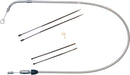 Polished Stainless Quick Connect Upper Clutch Cable Polished / Silver For Harley Davidson FLDE 1750 ABS - 124.5 CM