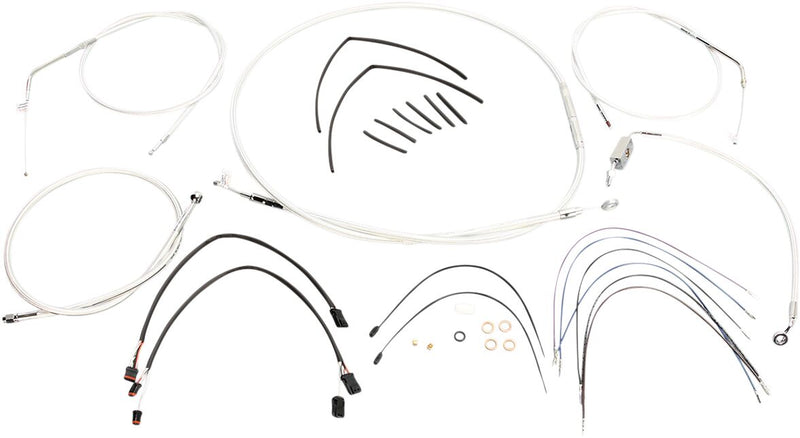 Sterling Chromite II® Designer Handlebar Installation Kit Chrome / Clear-Coated For Harley Davidson XL 1200 C ABS - 35.5 CM - 40.5 CM