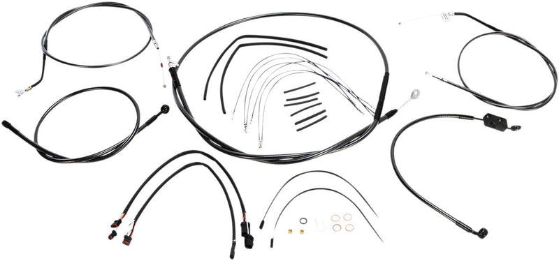 Black Pearl™ Designer Handlebar Installation Kit Black For Harley Davidson XL 1200 C ABS - 35.5 CM - 40.5 CM