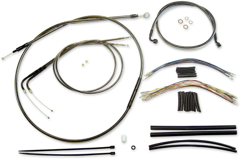 Black Pearl™ Designer Handlebar Installation Kit Black For Harley Davidson FLS 1690 - 38 CM - 43 CM