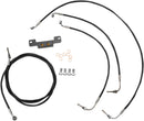 Standard Black Vinyl Handlebar Cable/Brake Line Kit Natural For Harley Davidson FLHR 1750 2017-2018