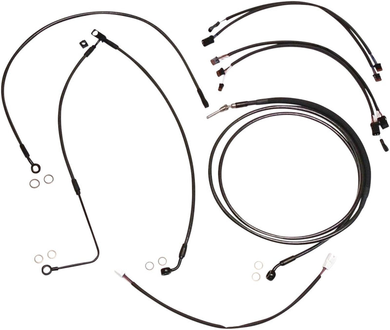 Black Pearl™ Designer Handlebar Installation Kit Black For Harley Davidson FLHX 1750 ABS - 30.5 CM - 35.5 CM